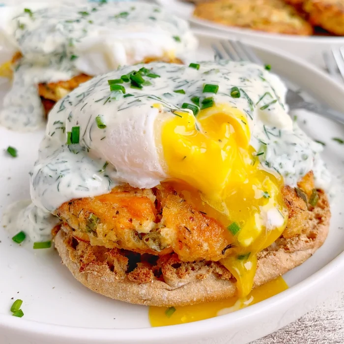 Salmon Cake, 3 Eggs 1 Side